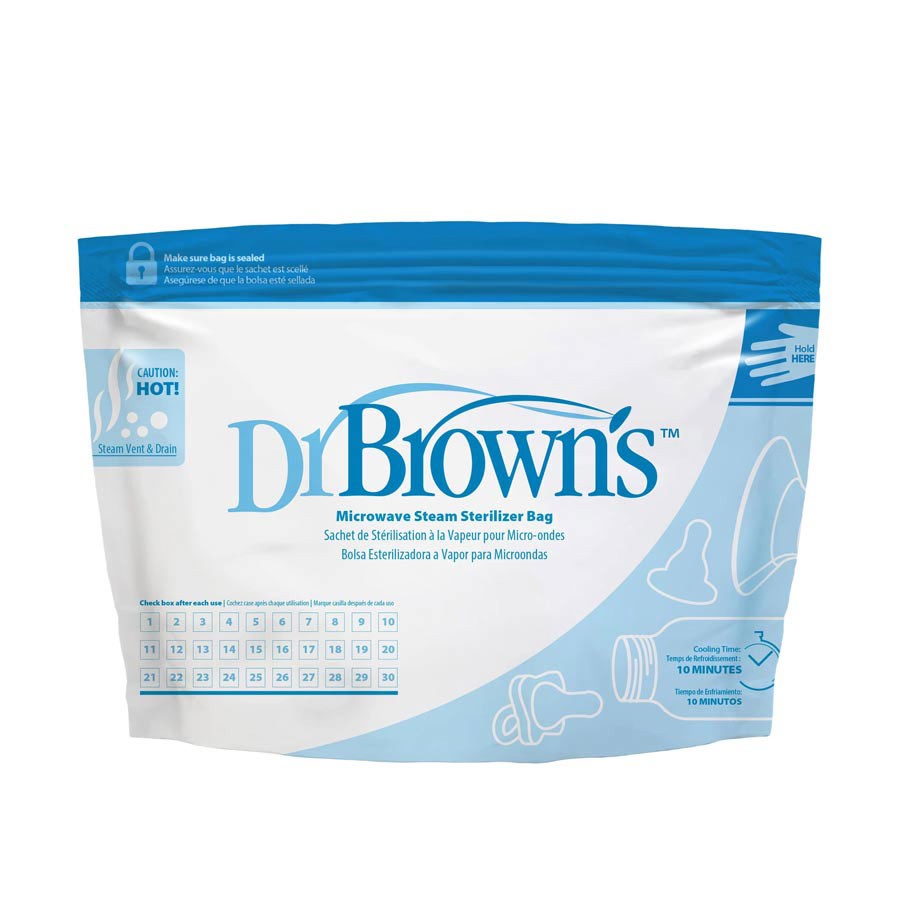Dr. Brown's Microwave Steam Sterilizer Bags, 5-Pack