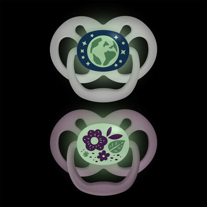 Dr. Brown's™ Advantage™ Glow-in-the-Dark Pacifiers, Ages 6-18 months, 2 Count
