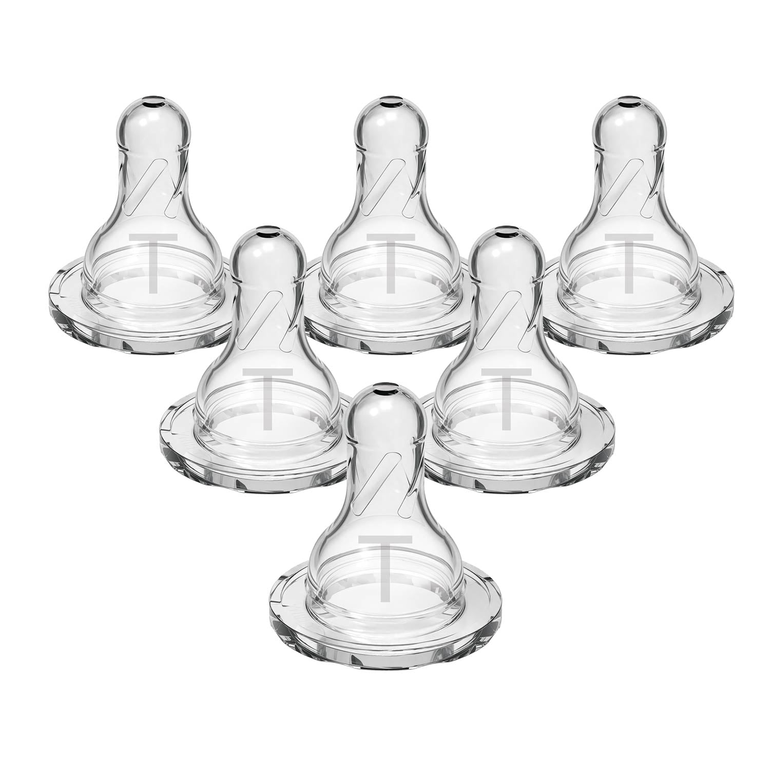 Dr. Brown's Natural Flow Narrow Baby Bottle Silicone Nipple, Level T, 6-Pack