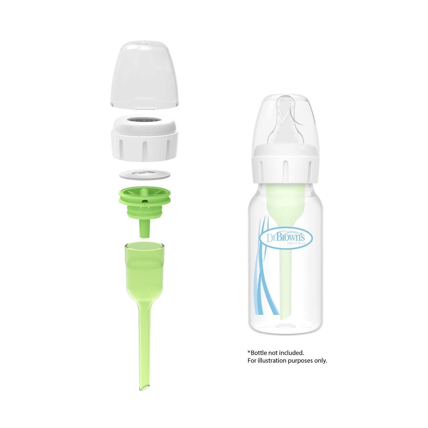 Dr. Brown's Natural Flow Options+ Narrow Baby Bottle Conversion Kit - 4oz/120mL