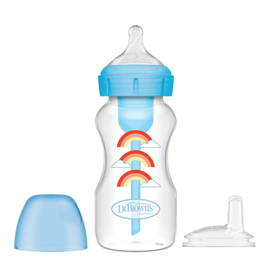 Dr. Brown's Natural Flow Anti-Colic Options+ Wide-Neck Sippy Bottle Starter Kit
