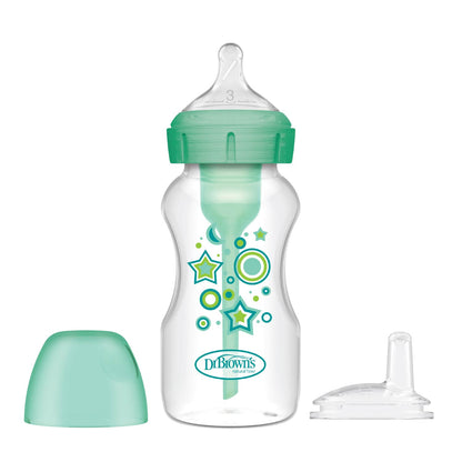 Dr. Brown's Natural Flow Anti-Colic Options+ Wide-Neck Sippy Bottle Starter Kit