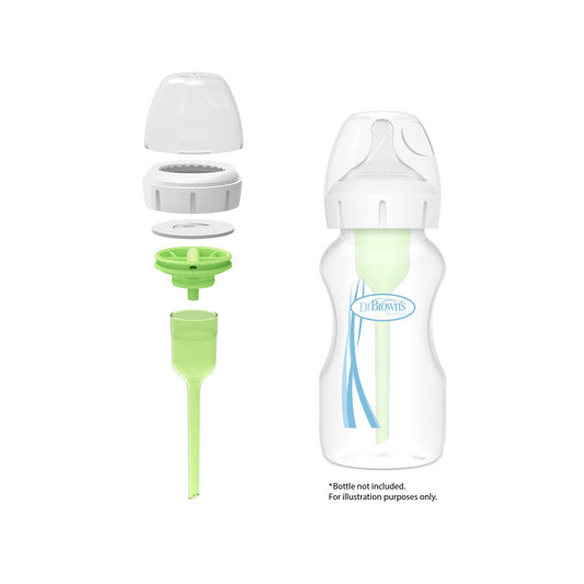 Dr. Brown's Natural Flow Options+ Wide-Neck Baby Bottle Conversion Kit, 9oz