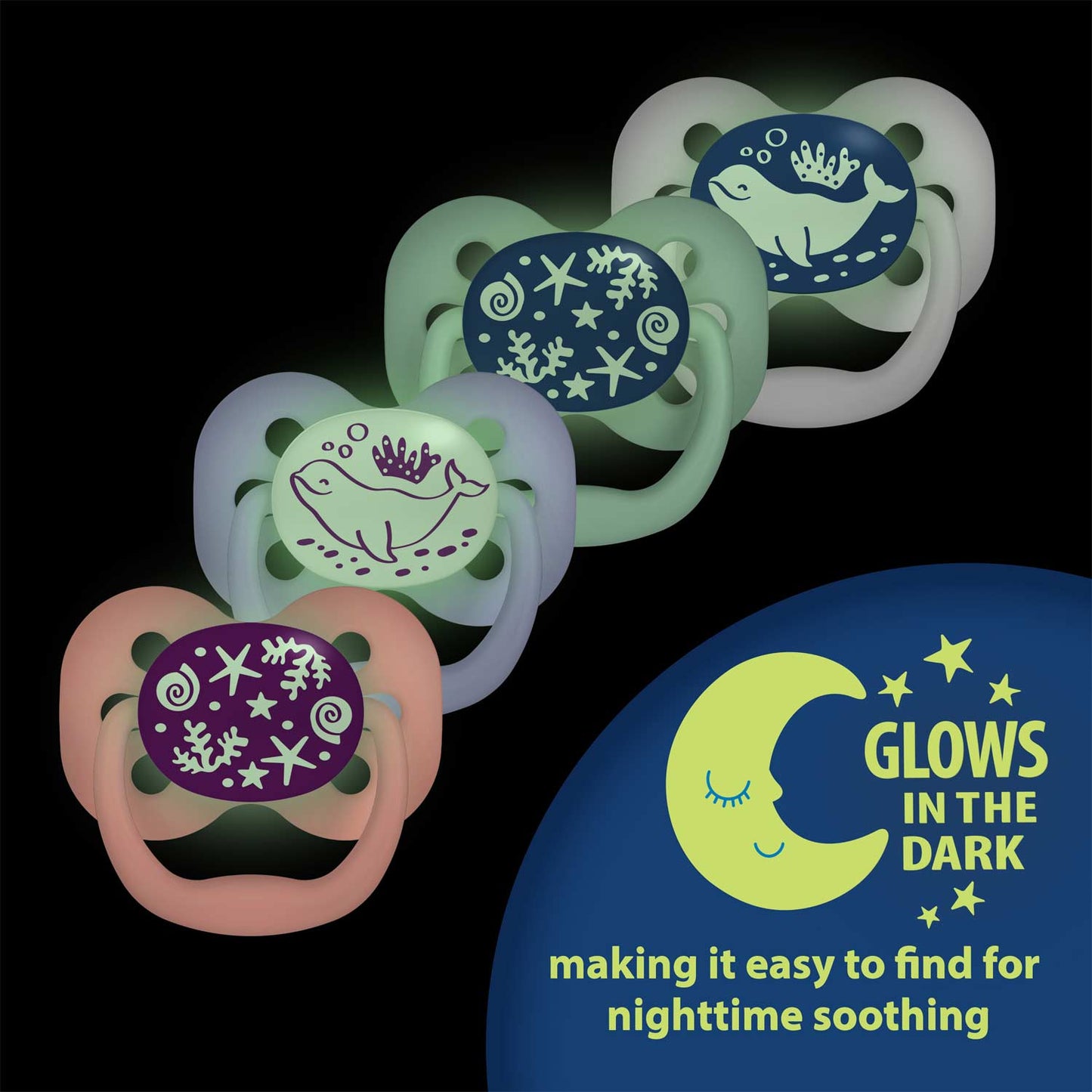 Dr. Brown's™ Advantage™ Glow-in-the-Dark Pacifiers, Ages 0-6 months, 2 Count