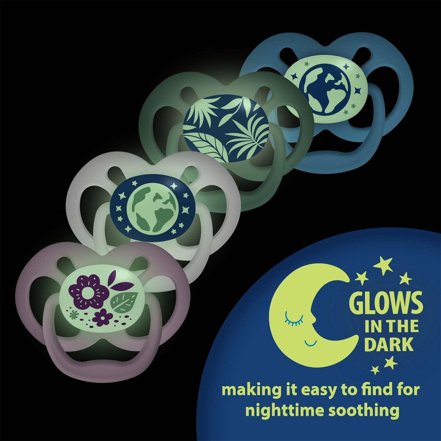 Dr. Brown's™ Advantage™ Glow-in-the-Dark Pacifiers, Ages 6-18 months, 2 Count