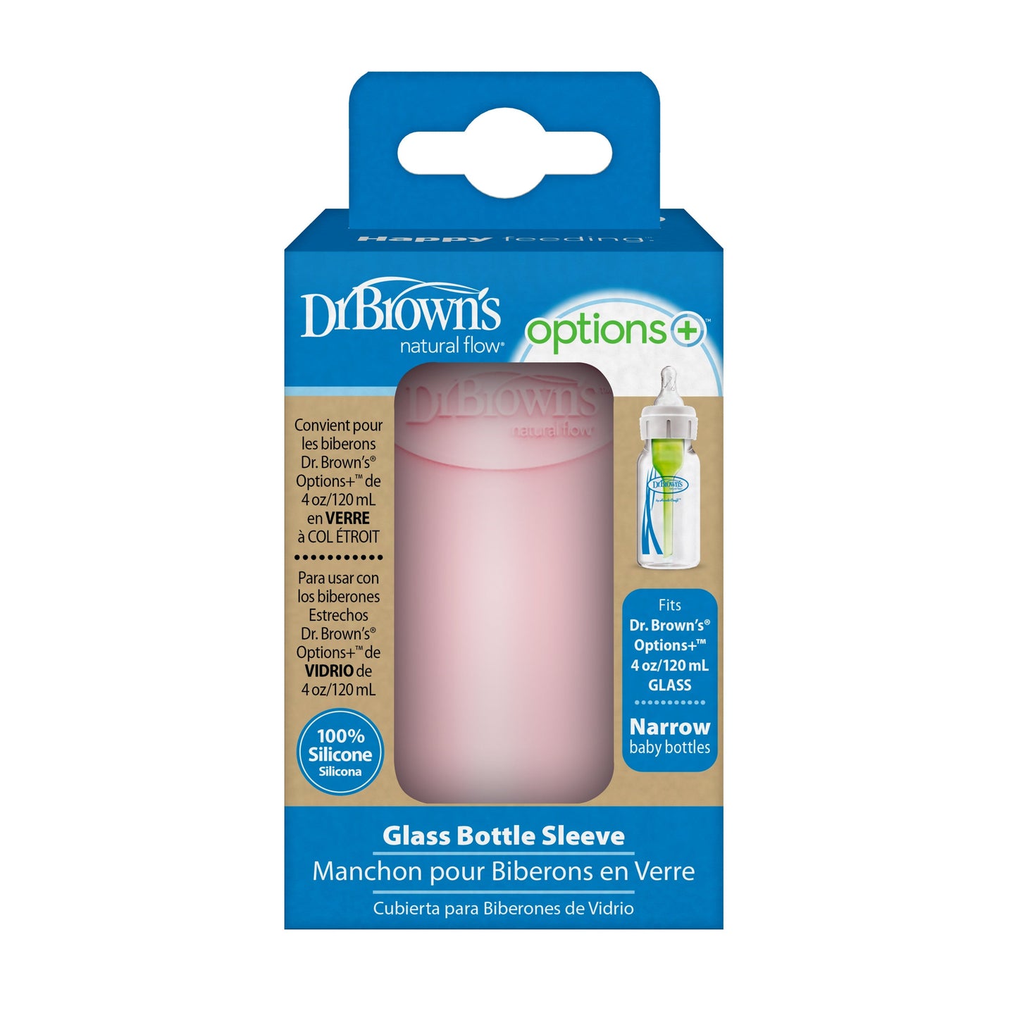Dr. Brown’s Natural Flow® Options+™ Narrow Glass Bottle Silicone Sleeves