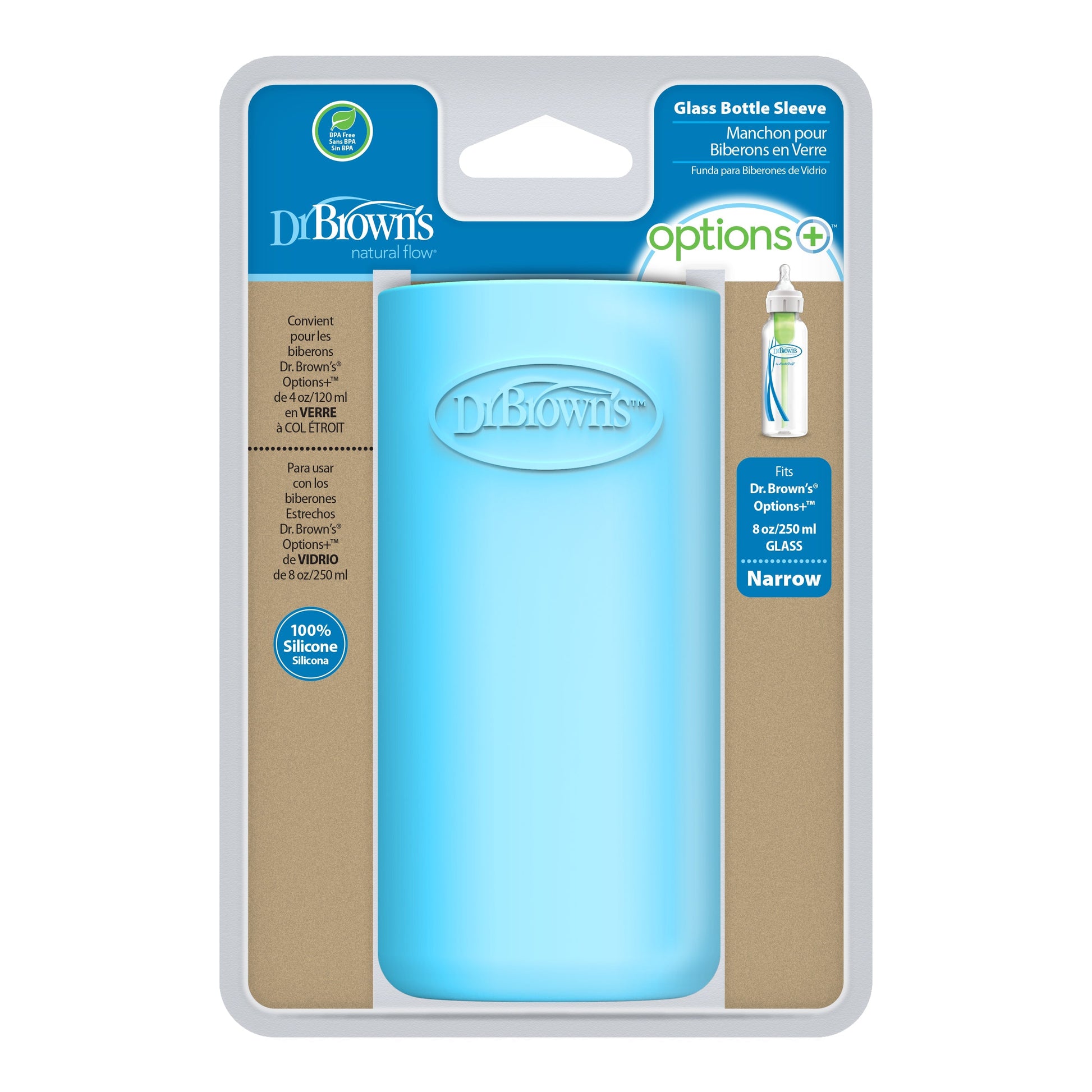 Dr. Brown’s Natural Flow® Options+™ Narrow Glass Bottle Silicone Sleeves