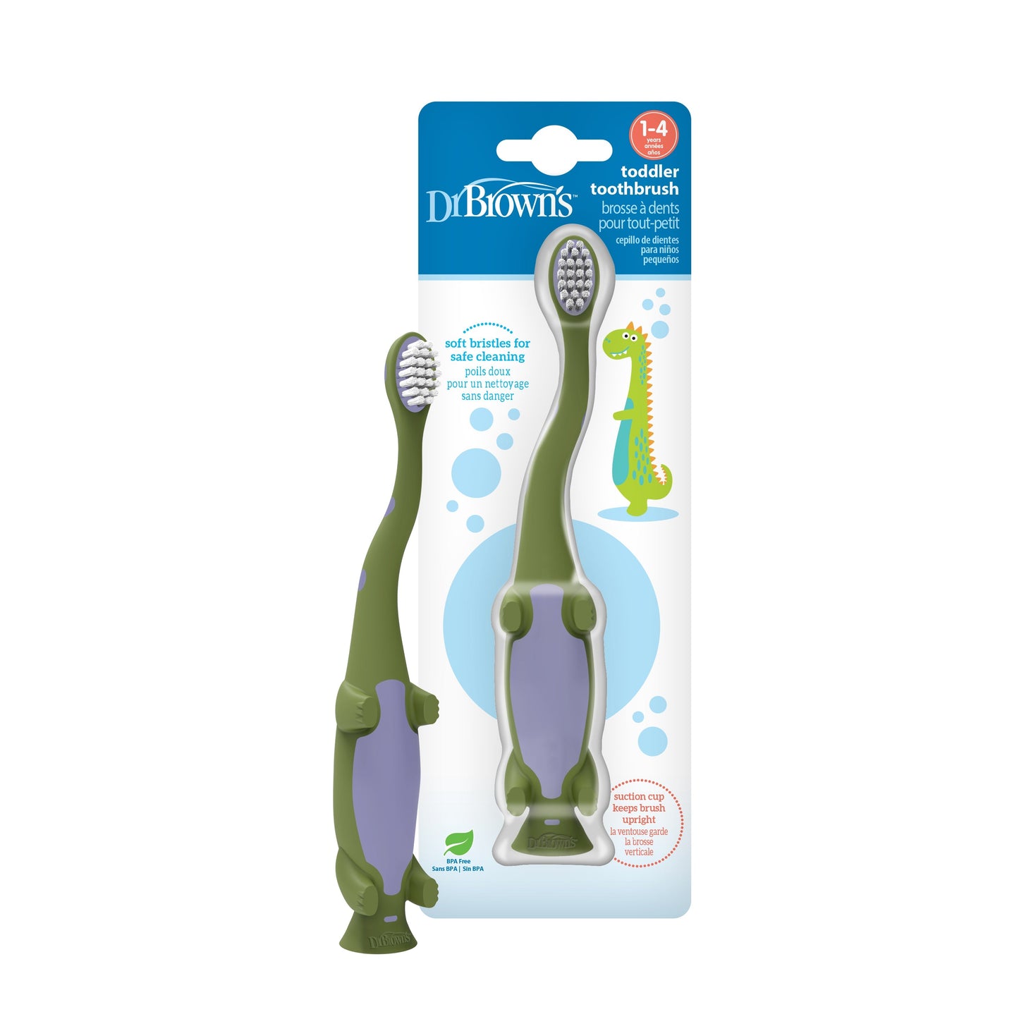 Dr. Brown's Toddler Toothbrush, Dinosaur, 1-Pack