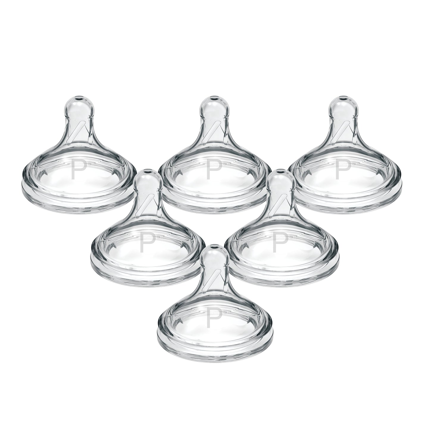Dr. Brown's Natural Flow Wide-Neck Baby Bottle Silicone Nipple, Level Preemie, 6-Pack
