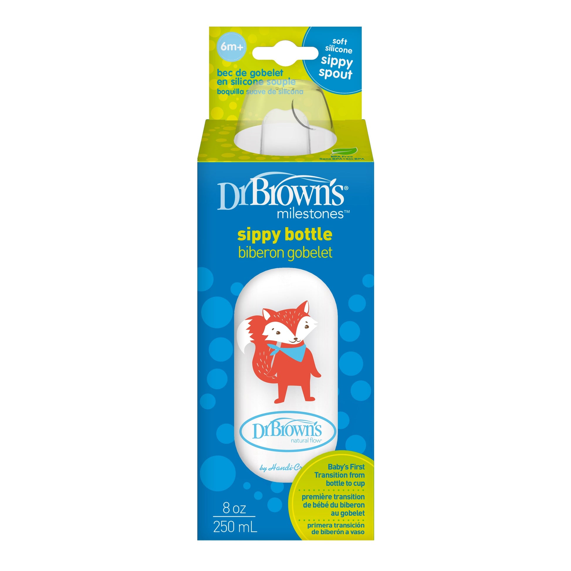 Dr. Brown's® Milestones™ Narrow Sippy Bottle, 8oz/250mL, 6m+