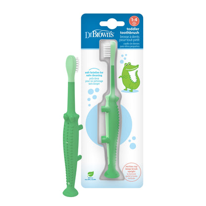 Dr. Brown's Toddler Toothbrush, Crocodile, 1-Pack