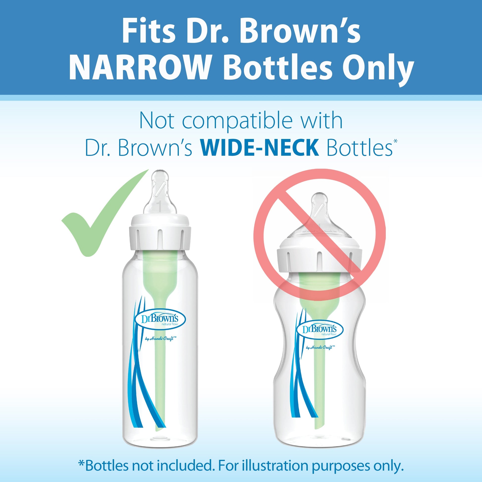 Dr. Brown's Natural Flow Narrow Baby Bottle Silicone Nipple, Level Y-Cut, 2-Pack